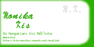 monika kis business card